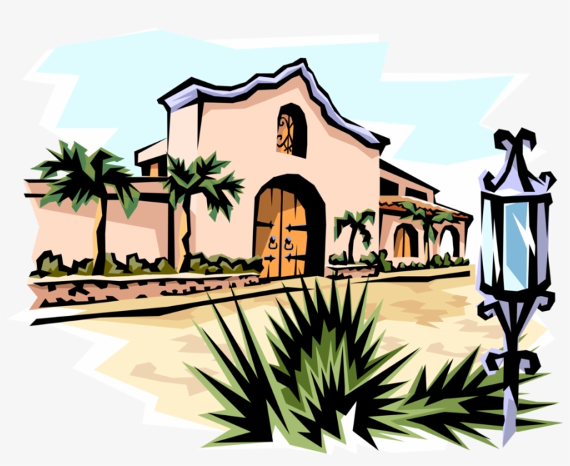 Vector Illustration Of Mexican Or Southwestern Style - Esperanza Rising House In Mexico, transparent png