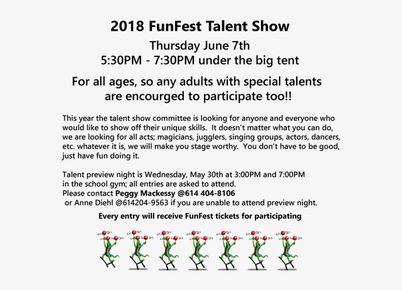 2018 Funfest Talent Show - June 7, transparent png