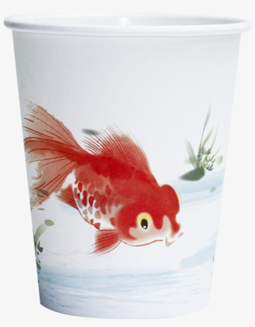 8oz Pond Design Aper Cup - Goldfish, transparent png