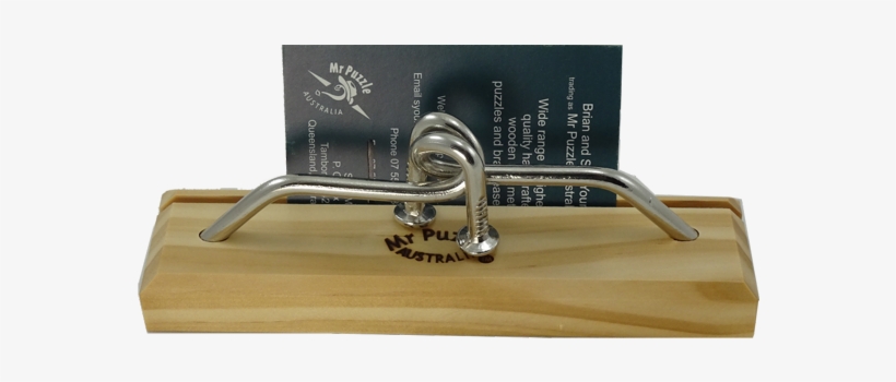 Metal Nail Puzzle On Wood Stand - Metal, transparent png