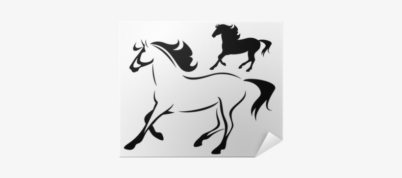 Beautiful Running Horse - Horse Outline, transparent png