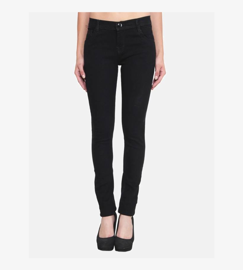Crease & Clips Slim Women's Black Jeans - J Brand High Rise Skinny Black, transparent png