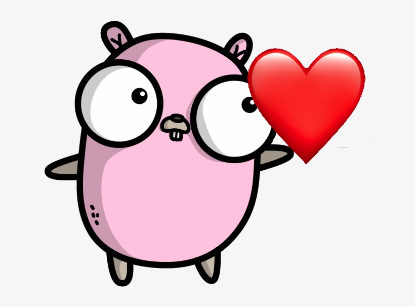 Gopher Holding Up A Heart - Cartoon, transparent png