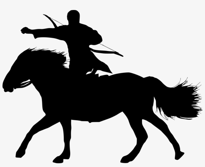 4 Horse Archer Silhouette - Horse Archer Silhouette, transparent png