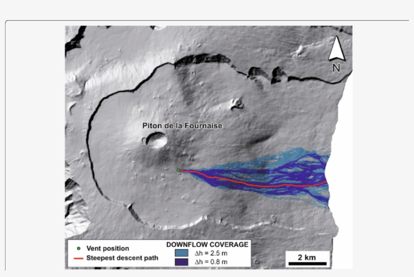 Lava Flow Paths Forecast By Downflow For The May 2015 - Common Fig, transparent png
