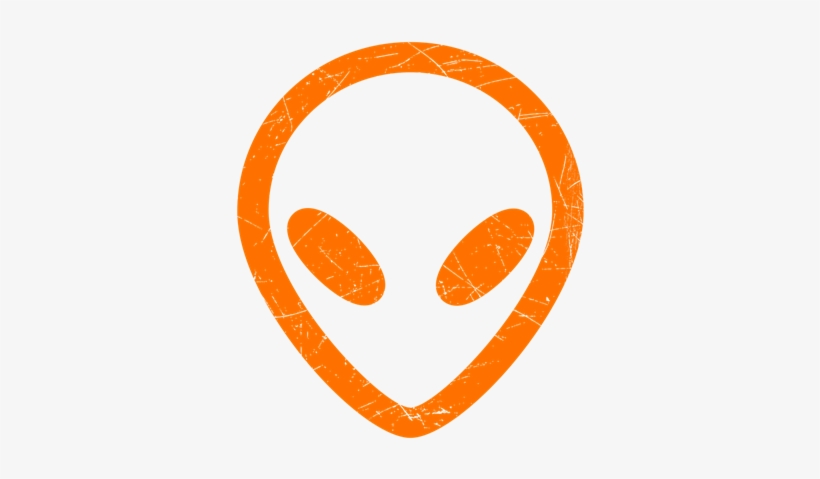 Bright Orange Distressed Alien Head - Womens Racerback Tank, transparent png