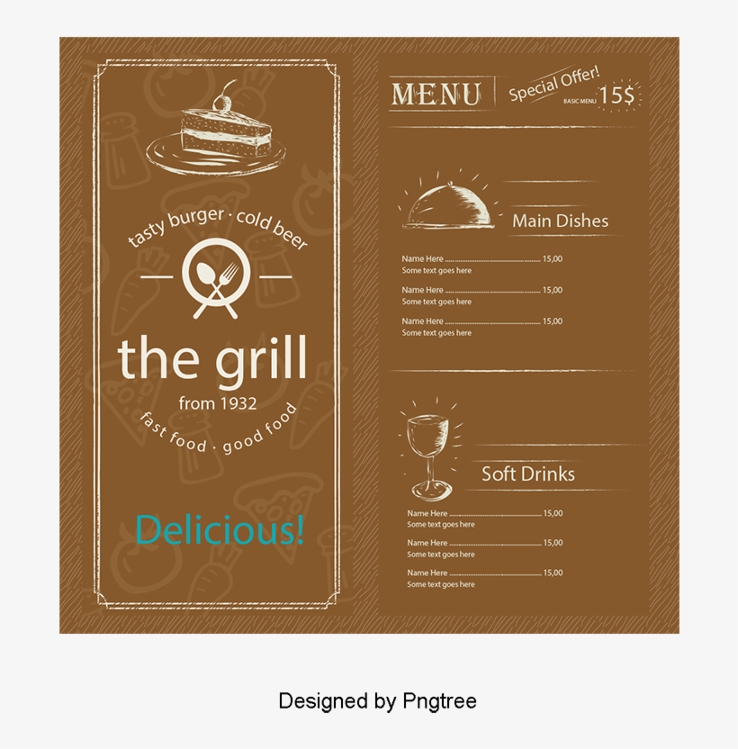 Vintage Menu Design Vector, Creative, Retro, Menu Png - Graphic Design, transparent png