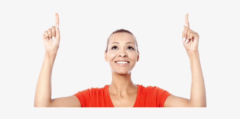 Free Png Women Pointing Top Png Images Transparent - Woman Looking Up Png, transparent png