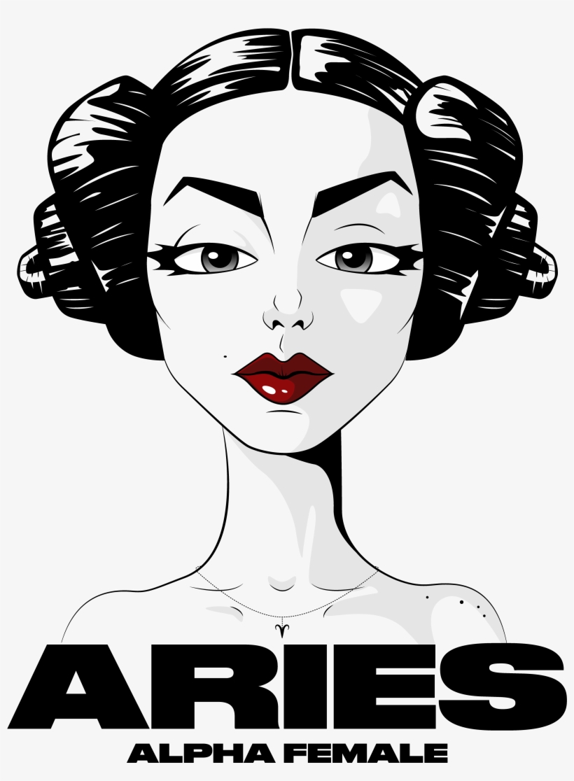 Aries Alpha Female T - Retro Style, transparent png