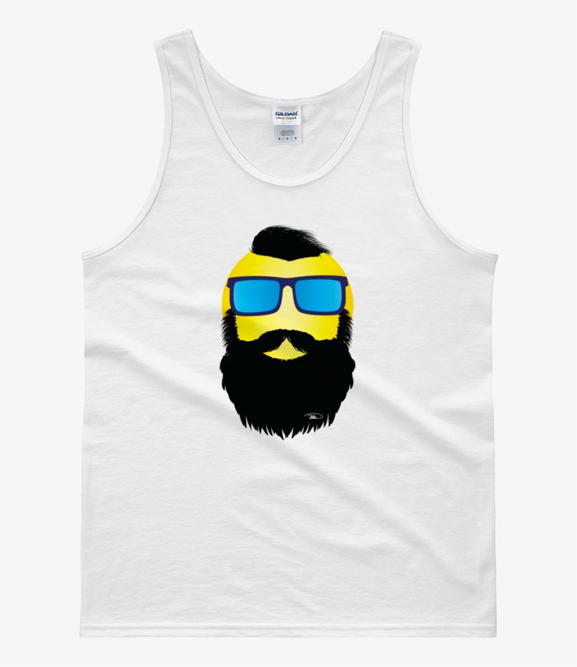 Hipster Beard Tank-moji - Active Tank, transparent png