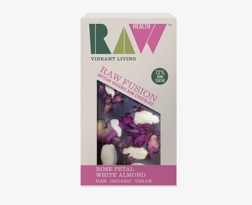 Chocolate Raw Fusion Petalos De Rosa Almendras 30gr - Artisan Raw Chocolate, transparent png