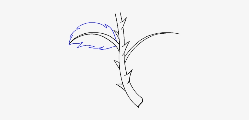 How To Draw Rose With A Stem - Drawing, transparent png