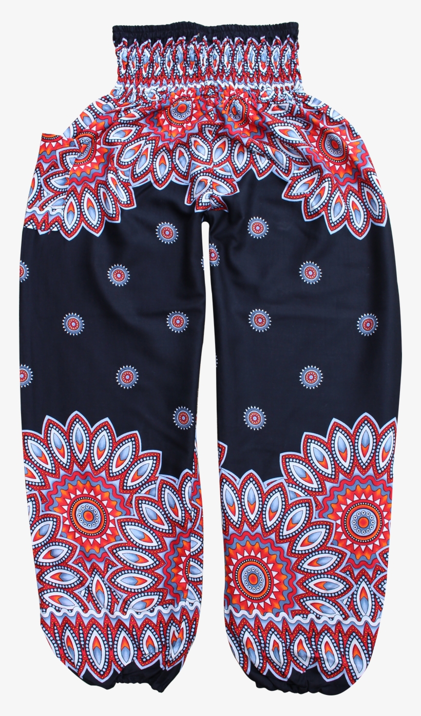 Black Floral Harem Pants Bohemian Island, transparent png
