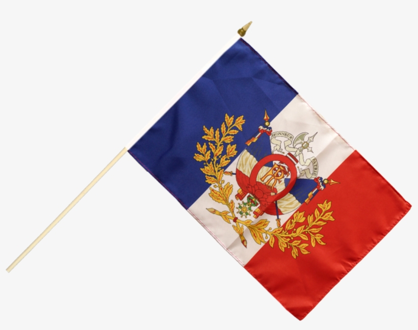 Drapeau France Avec Blason Sur Hampe - Troisieme Republique Du France, transparent png