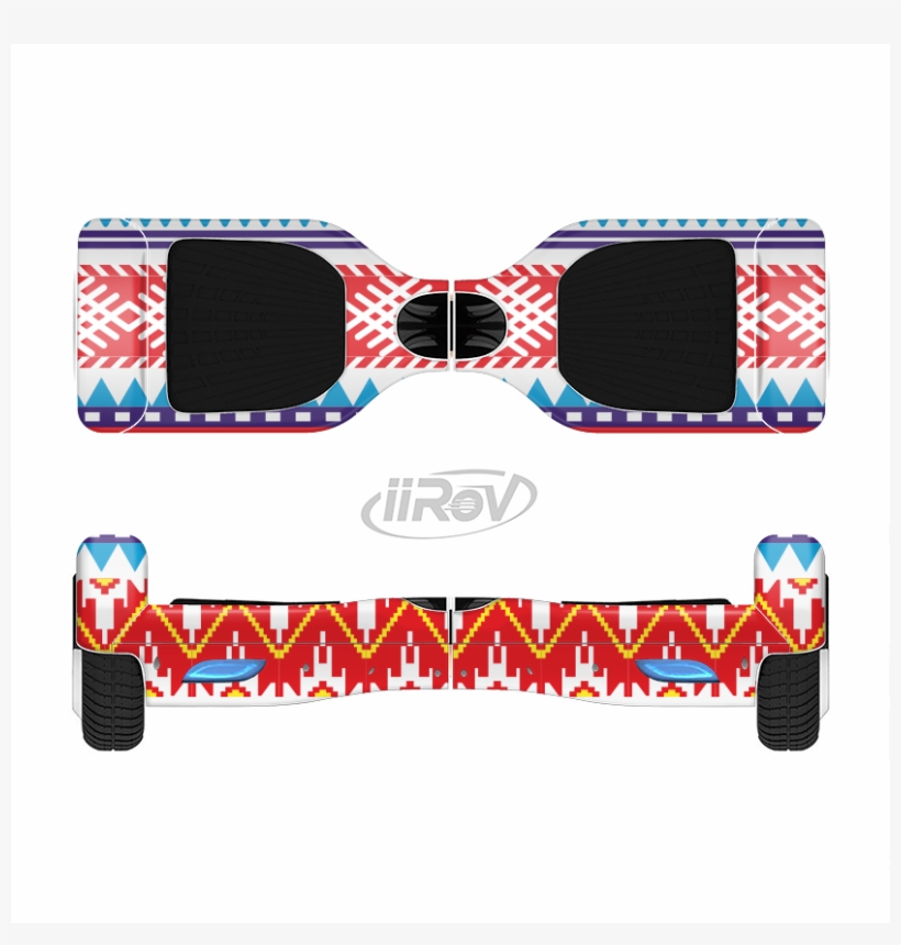 The Vector White Blue Red Aztec Pattern Full Body Skin - Color, transparent png