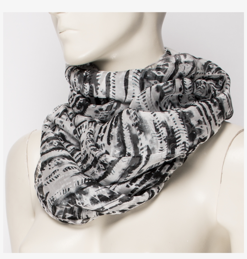 Aztec Silk Scarf - Silk, transparent png