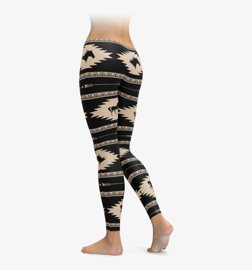 Aztec Horse Pattern Leggings - Brazilian Flag Leggings, transparent png