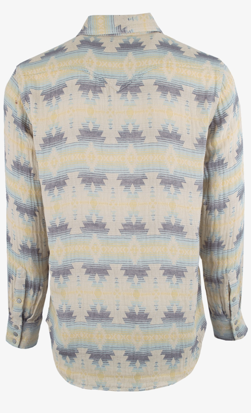 Ryan Michael Aztec Jacquard Snap Shirt - Cardigan, transparent png