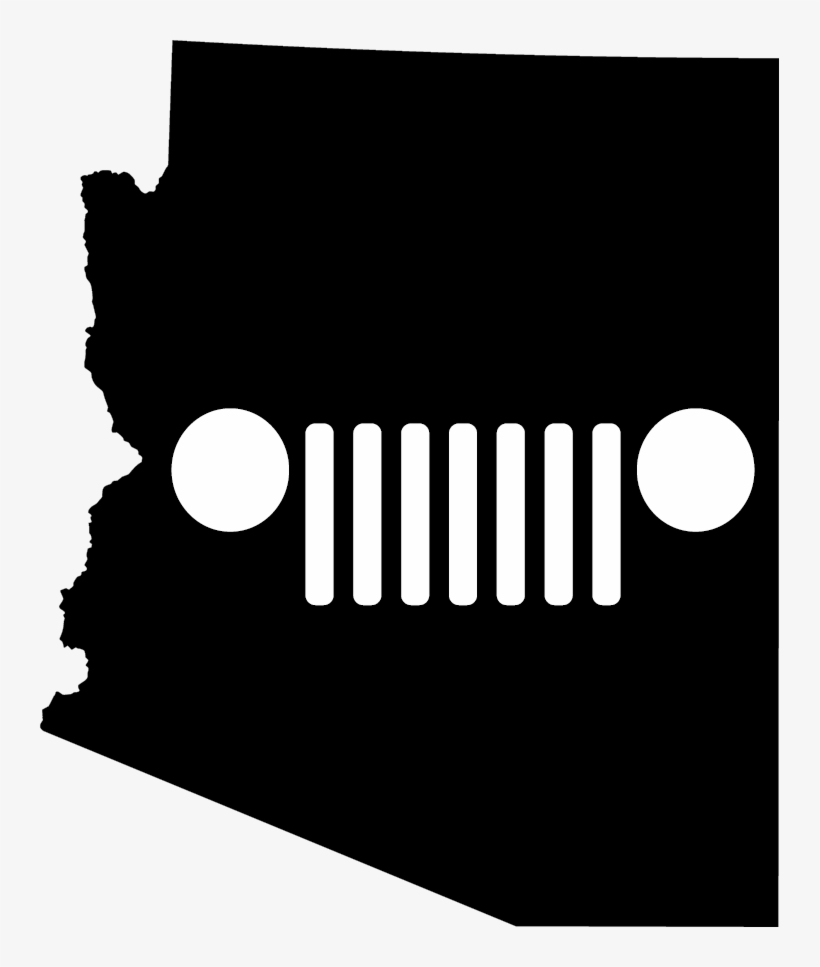 Arizona Grille Decal - Jeep Black And White Grill Replacement Decal Sticker, transparent png