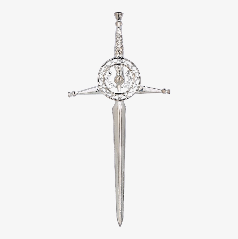 Thistle Circle Sterling Silver Kilt Pin - Thistle Circle Silver Kilt Pin, transparent png