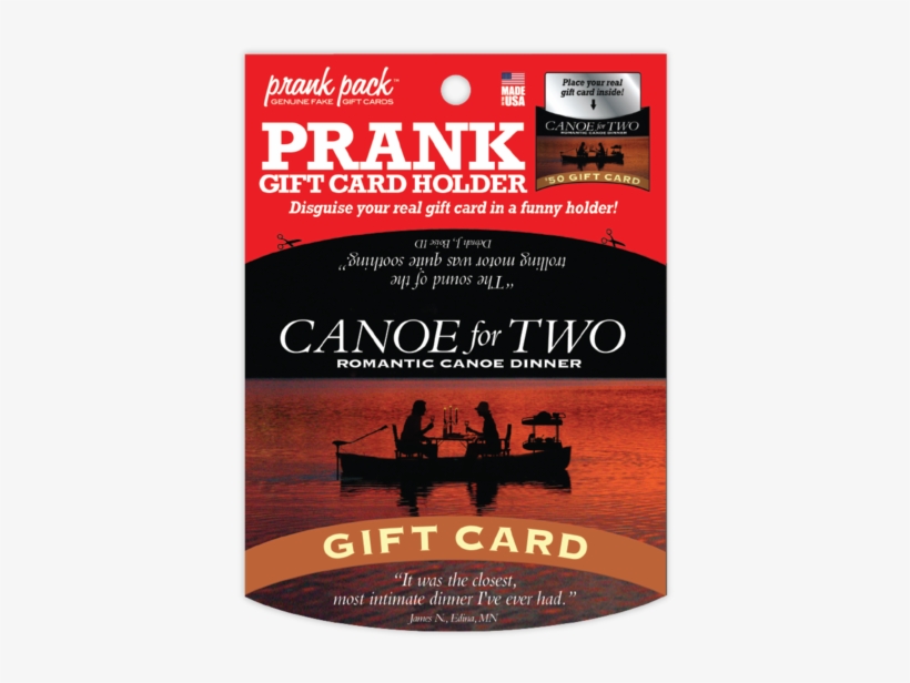 Canoe For Two Prank Gift Card Holder Prank Gift Card Holders