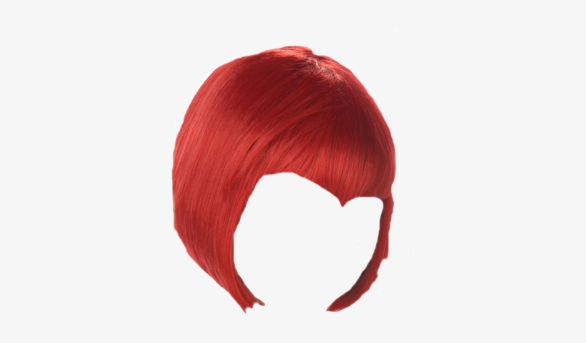 red wig transparent background