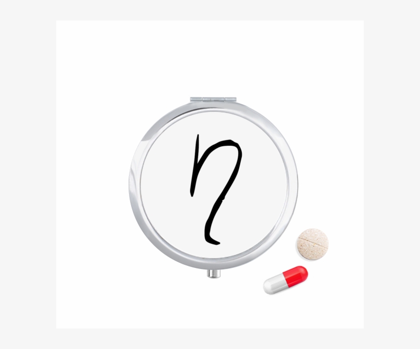 Greek Alphabet Eta Black Silhouette Travel Pocket Pill - Pharmaceutical Drug, transparent png