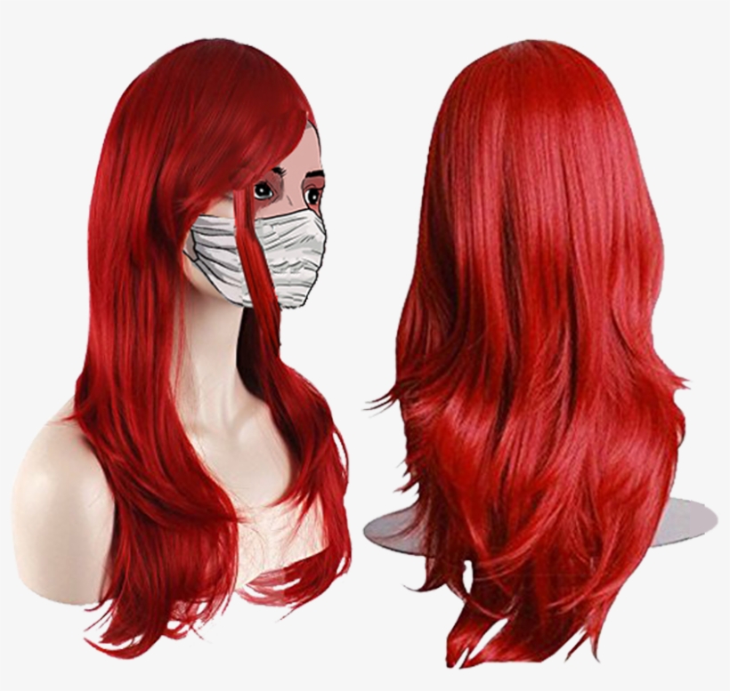 Cosplay Wigs Full Head Wig With Bangs Curly Wave Straight, transparent png