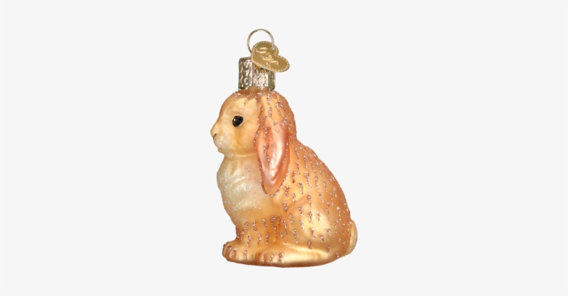Baby Bunny Ornament - Tan Baby Bunny Glass Ornament, transparent png
