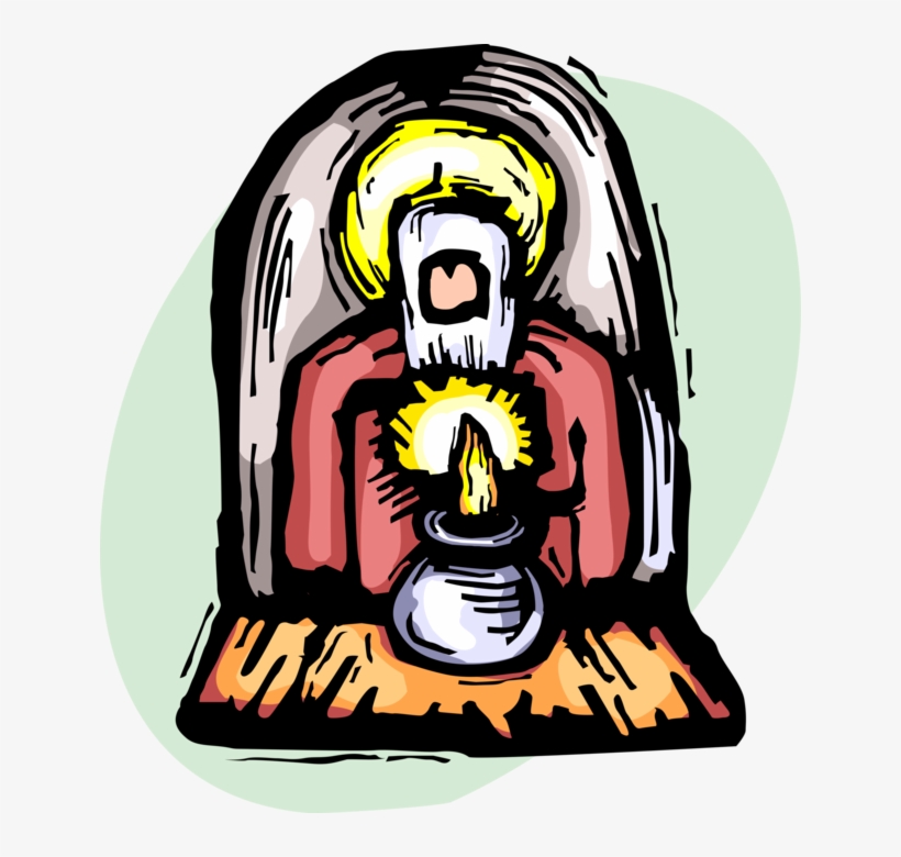 Vector Illustration Of Christian Religion Saint Figure - Illustration, transparent png