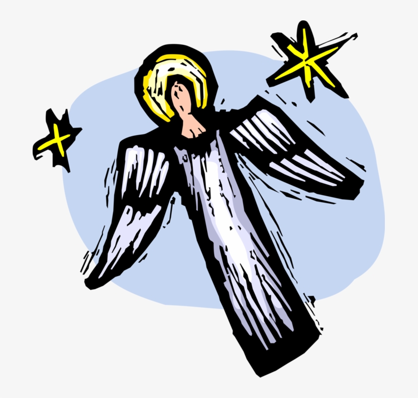 Vector Illustration Of Christian Spiritual Angel With - Illustration, transparent png