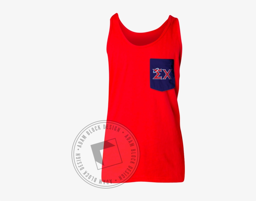 Sigma Chi Halo Contrast Custom Pocket Tank - Active Tank, transparent png