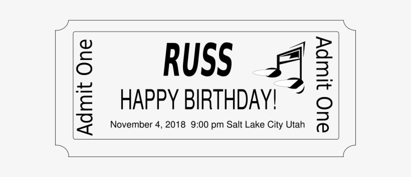 Concert Tickets Clip Art At Clker - Just Sing Tile Coaster, transparent png