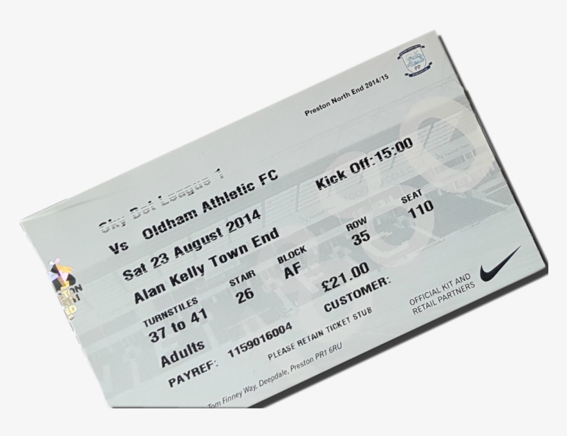 The Last Match I Saw With My Brother - Receipt, transparent png