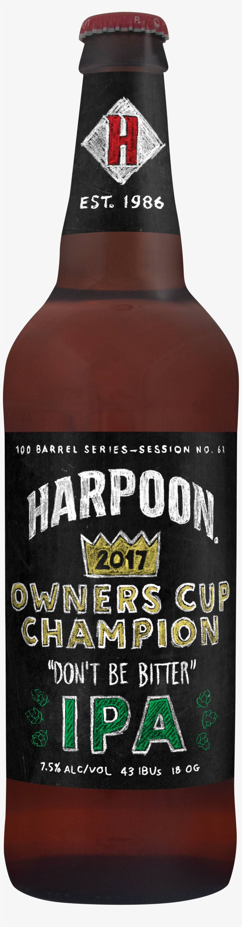#61 Owner's Cup Bottle, Pdf - Harpoon India Pale Ale - 12 Pack, 12 Fl Oz Cans, transparent png