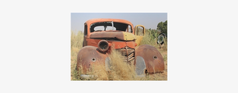 Old And Rusty Car Wreck At The Last Gaz Station Before - Namib, transparent png