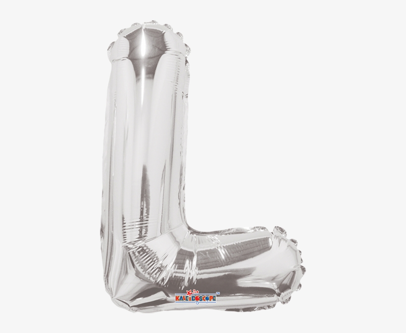 Silver Balloon Letters L, transparent png