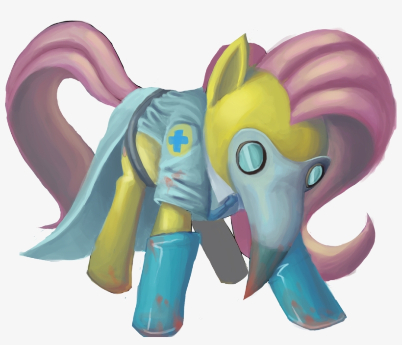 Blu-red, Fluttermedic, Fluttershy, Medic, Plague Doctor, - Red, transparent png