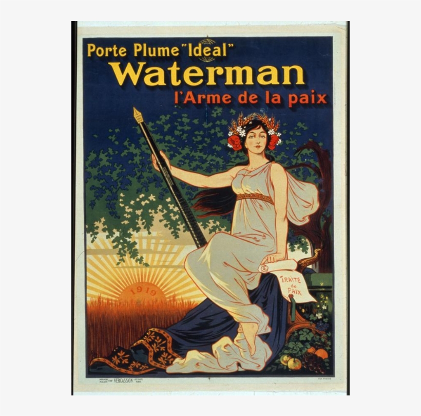 Pluma Waterman, Pluma De La Paz - Vintage Fountain Pen Ads, transparent png