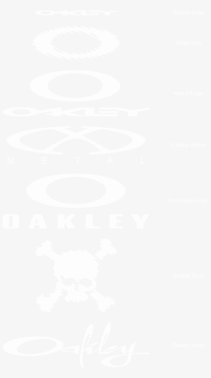 Oakley Metal Skull Stickers - Oakley X Metal Logo, transparent png