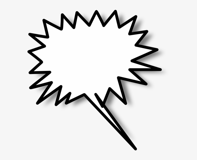 Black And White Text Box Clipart 5 By James - Star Burst Clip Art, transparent png