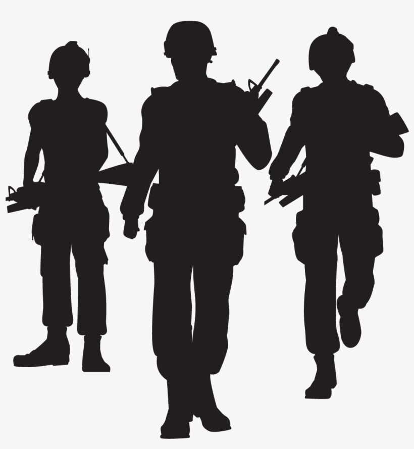 Official Clan - Group Running Front Silhouette, transparent png