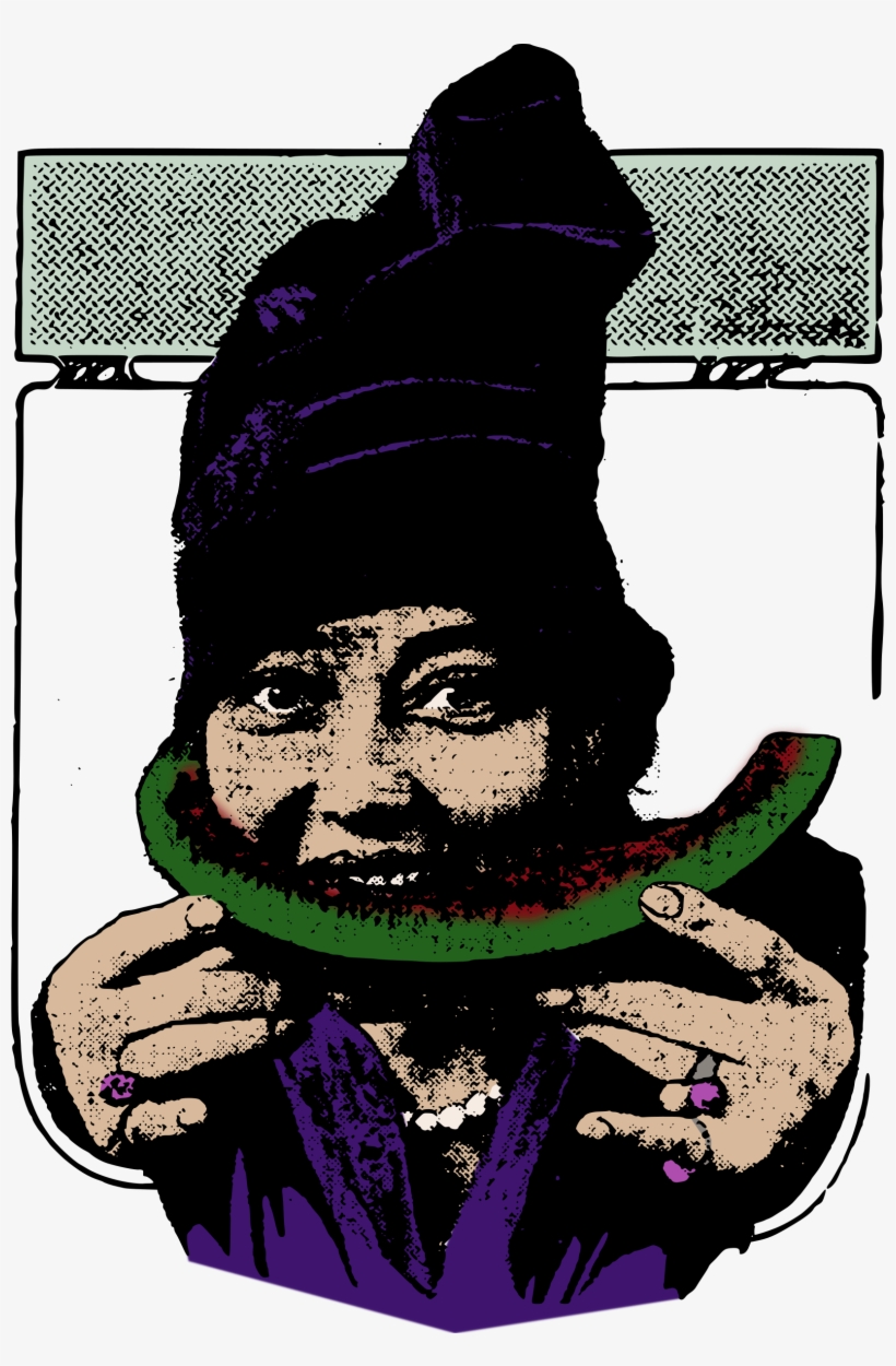 This Free Icons Png Design Of Happy Lady With A Watermelon, transparent png