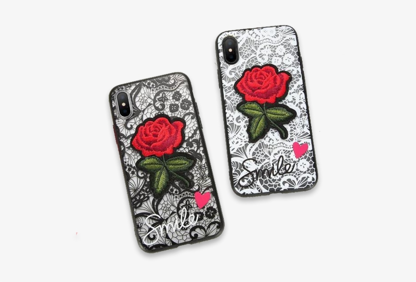 673-rose Flower Lace Case For Iphone - Iphone, transparent png