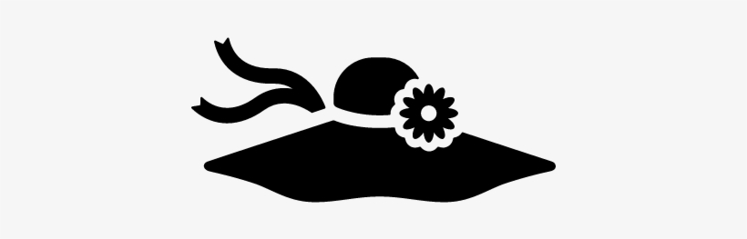 Sun Hat With Flower And Lace Vector - Summer Hat Icon, transparent png