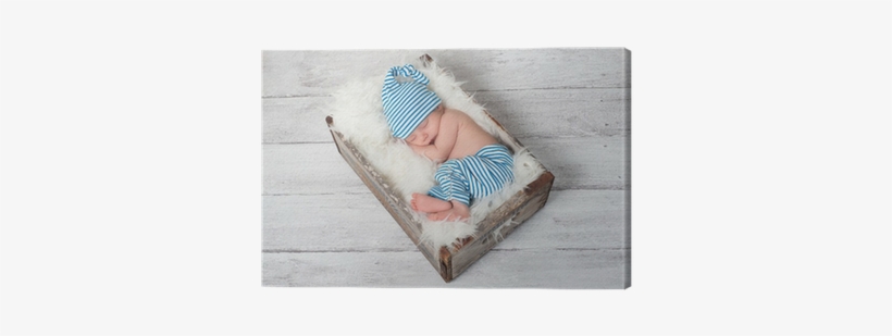 Sleeping Newborn Baby Wearing Pajamas And A Sleeping - Blessed With A Boy, transparent png