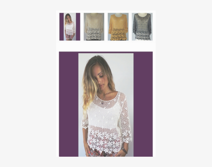 Dress Clothing Online Drop Back Lace Tops - Crochet, transparent png