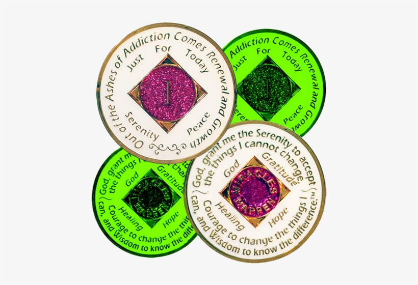 Na Recovery Medallion Glow In The Dark Pink - Na Recovery Medallion Glow In The Dark Pink (yrs 1-40), transparent png