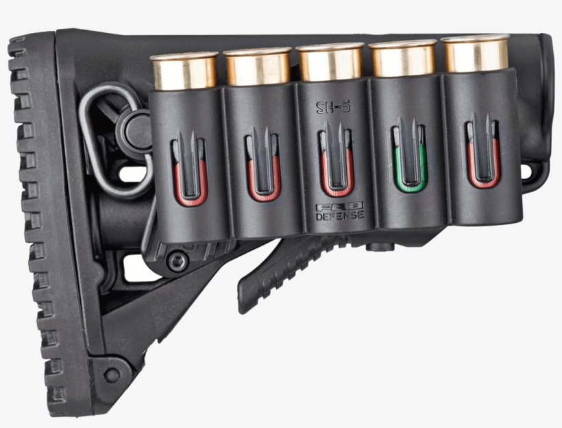 Fab Defense 12 Gauge Shotgun Picatinny Shells Holder - Shotgun, transparent png