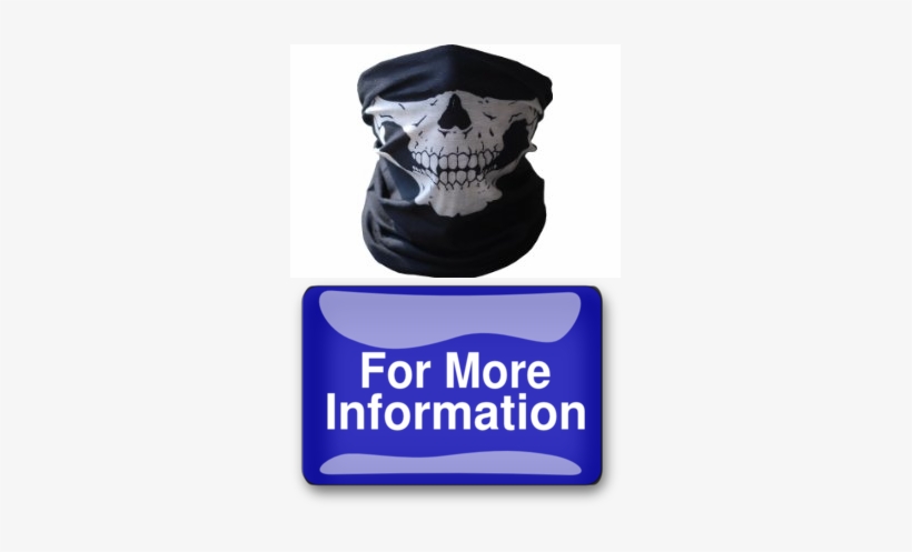 Skull Tube Face Mask Motorcycle Tubular Skeleton Biker - Skull Bandana Half Face Mask Tube Ski Bicycle Motorbike, transparent png